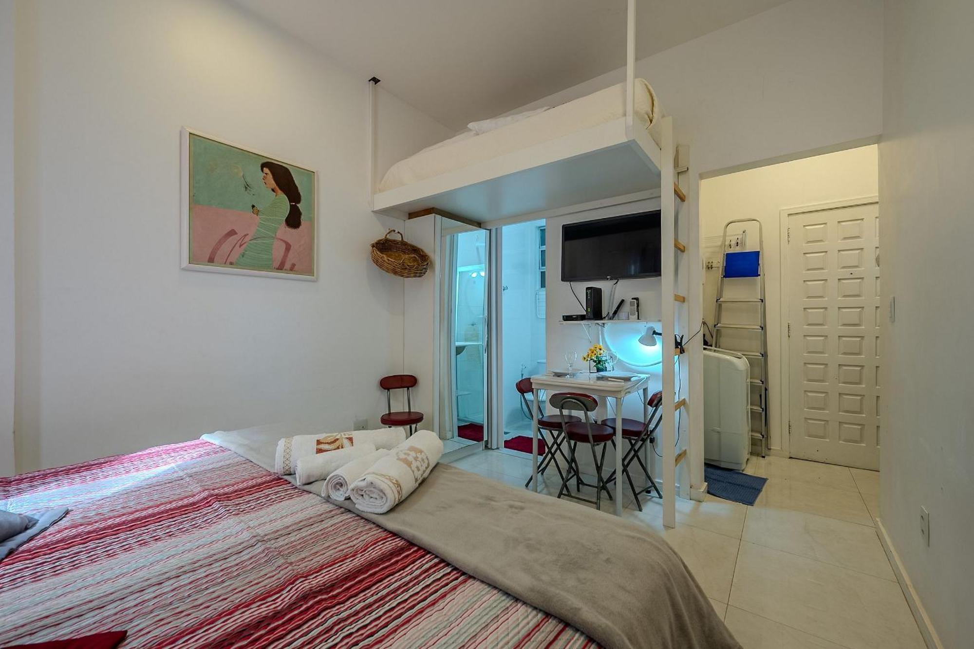 Studio Na Quadra Da Praia De Copacabana Rio de Janeiro Bagian luar foto